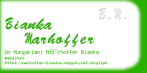 bianka marhoffer business card